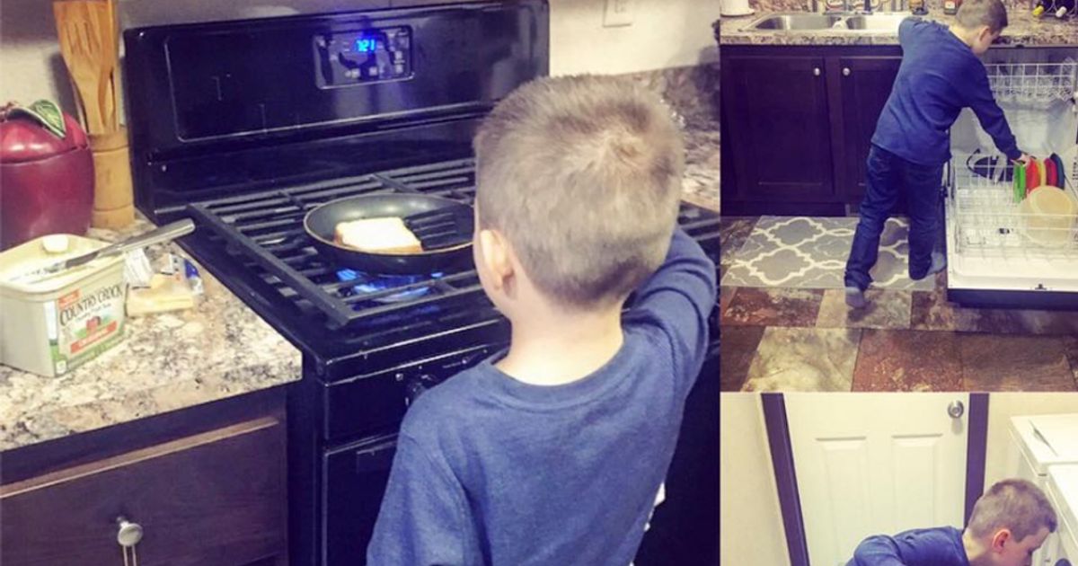 “Ho insegnato a mio figlio le faccende di casa”