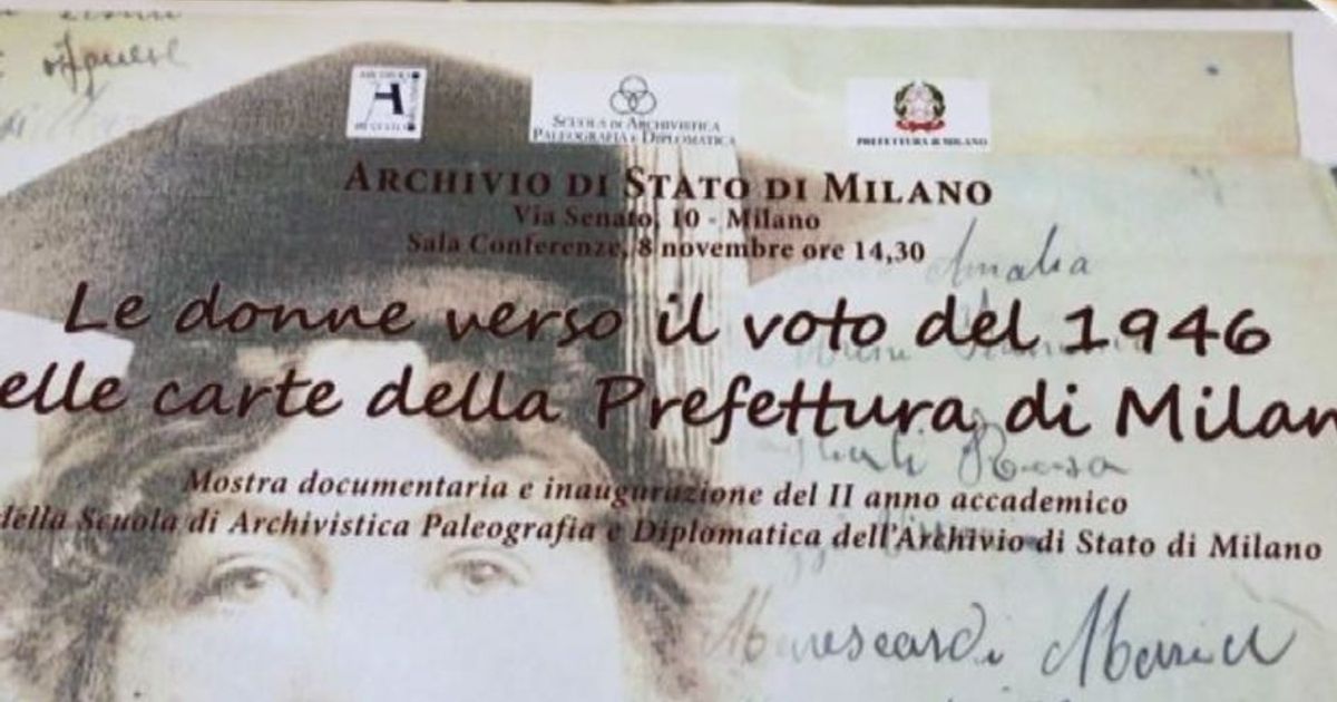 Milano, mostra su donne verso voto del ’46 in carte Prefettura