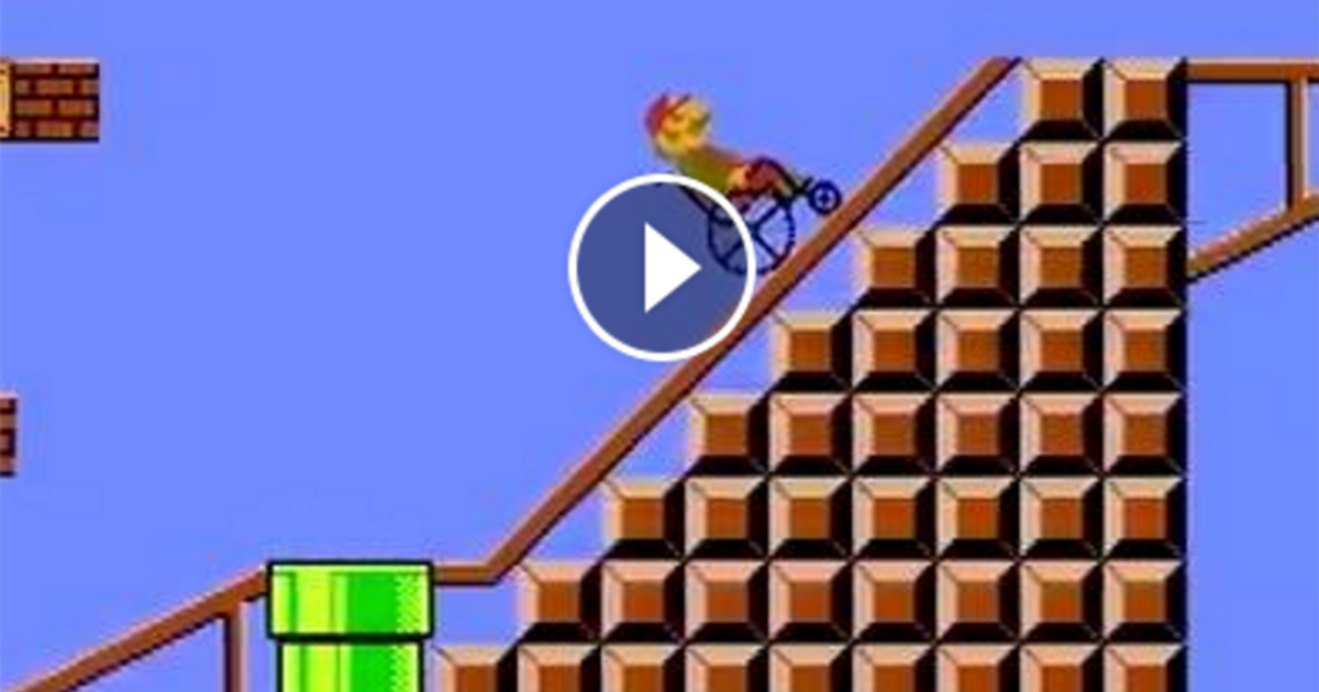 E se Super Mario si muovesse sopra la sedia a rotelle?