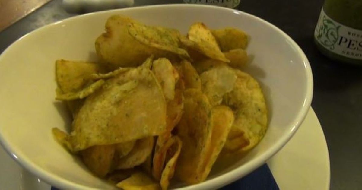 Ecco le “Pesto Chips”, le patatine col basilico dop