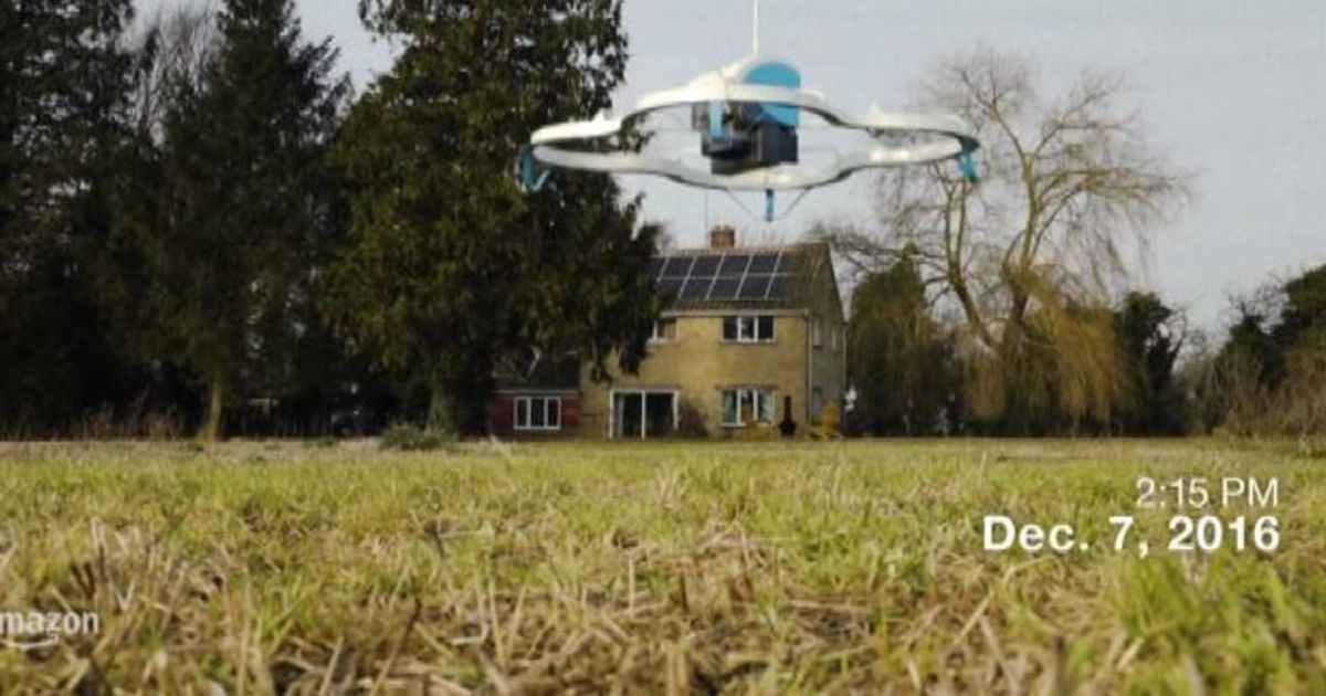 I pacchi di Amazon arrivano dal cielo anche in Gran Bretagna