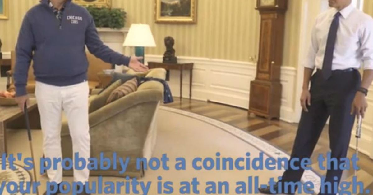 Golf nello Studio Ovale per Obama e Bill Murray