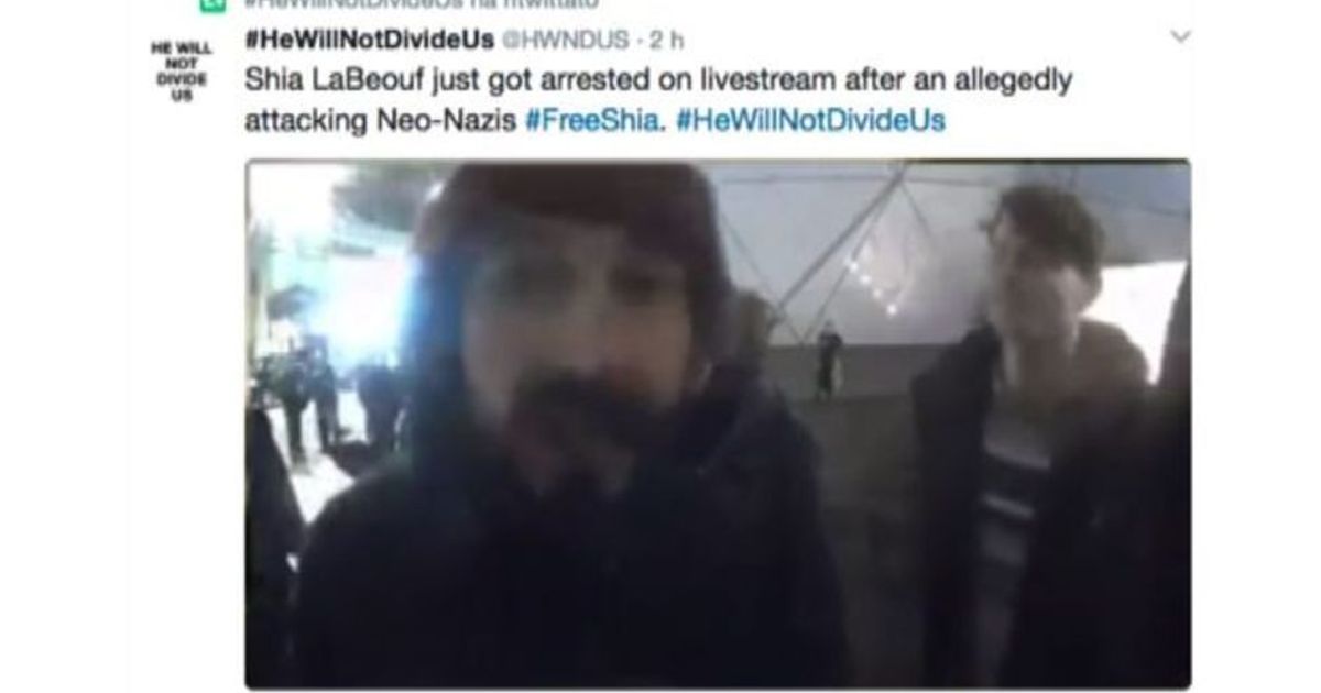 Shia LaBeouf arrestato in diretta per aver spinto un provocatore