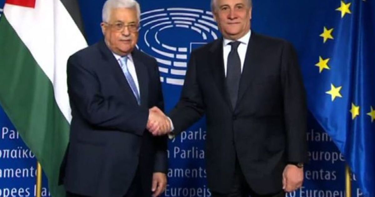 Il presidente del Parlamento Europeo, Tajani riceve Abu Mazen