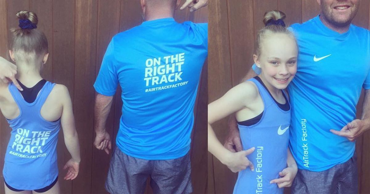 Il papà imita la figlia ginnasta ed è tutto da ridere!