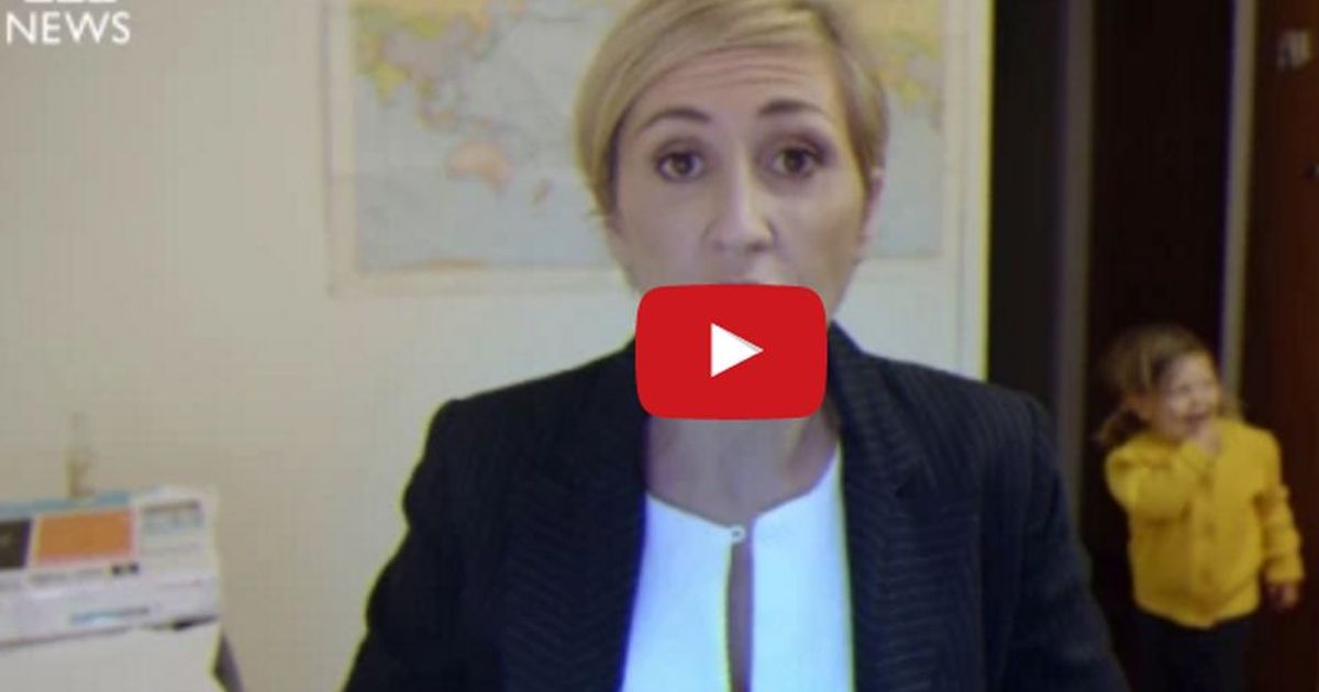 L’esperto interrotto dai figli alla Bbc diventa una mamma in questa parodia