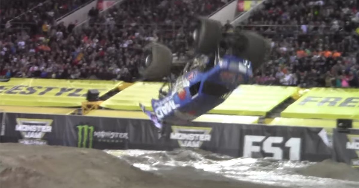 Lee O’Donnell ha realizzato il primo salto mortale con un monster truck