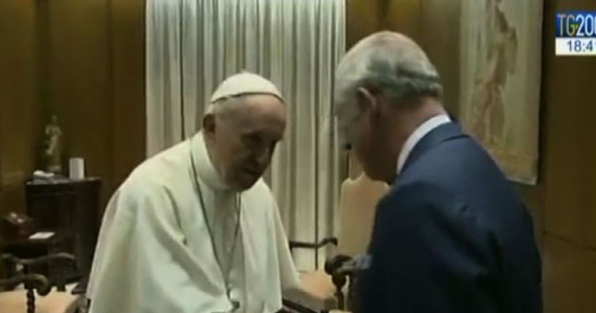 Carlo e Camilla dal Papa, i reali eleganti e sorridenti