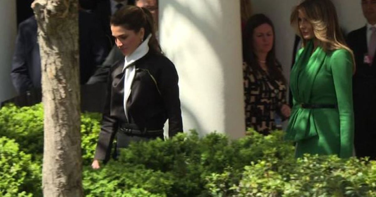 Melania Trump e Rania di Giordania alla Casa Bianca