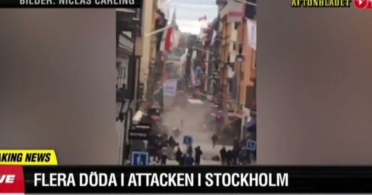 Il caos nelle strade di Stoccolma subito dopo l’attacco