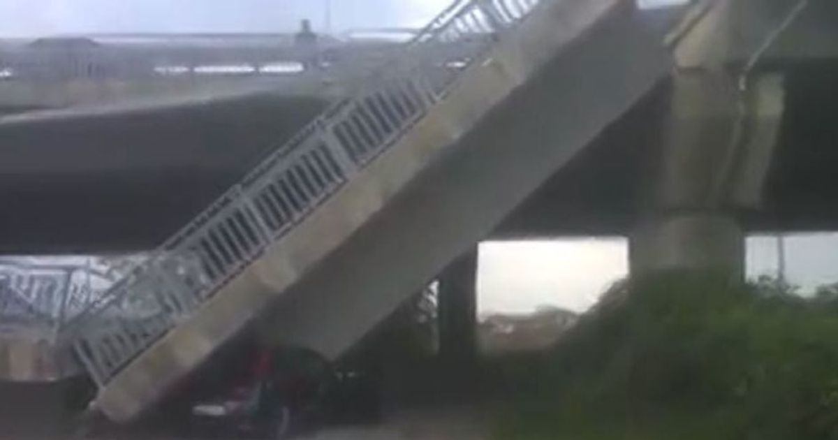Crolla un altro ponte, a Cuneo schiacciata auto dei carabinieri