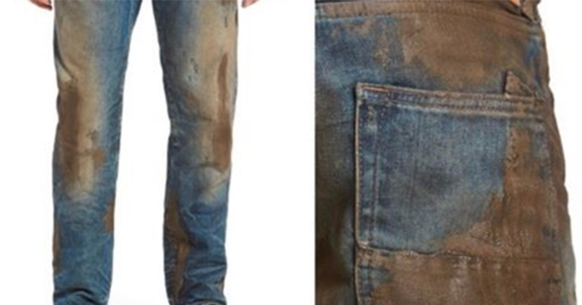 I jeans che dividono la rete troppo cari per del fango finto
