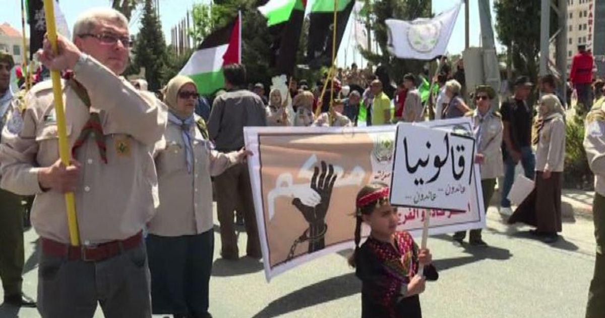 Cisgiordania, marcia dei palestinesi per 69mo anniversario Nakba