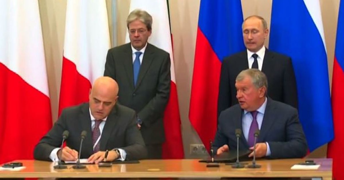 Gentiloni in Russia, accordo cooperazione tra Eni e Rosneft