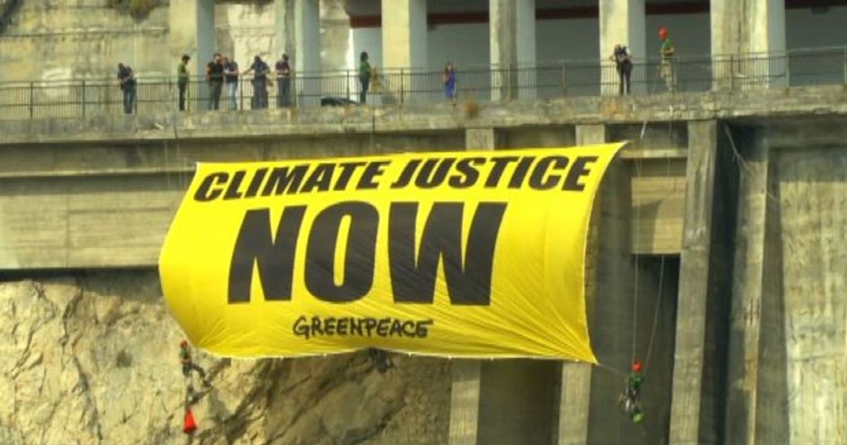 G7 Taormina, blitz di Greenpeace “Climate justice Now”