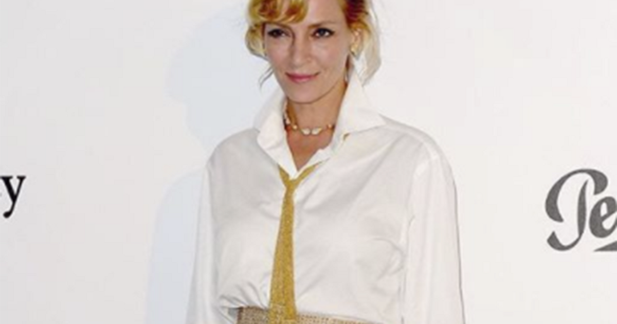 Uma Thurman si presenta a Cannes con il figlio 15enne (identico a lei)