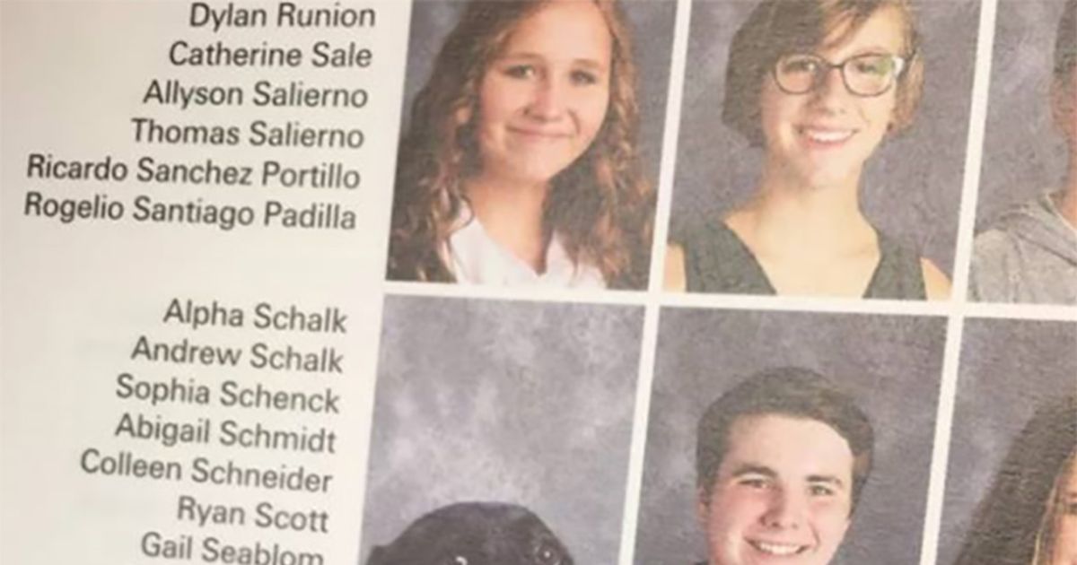 C’è un cane nell’annuario scolastico e non è un errore