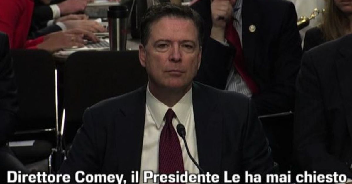 Russiagate, Comey: Trump non mi ha chiesto di fermare le indagini