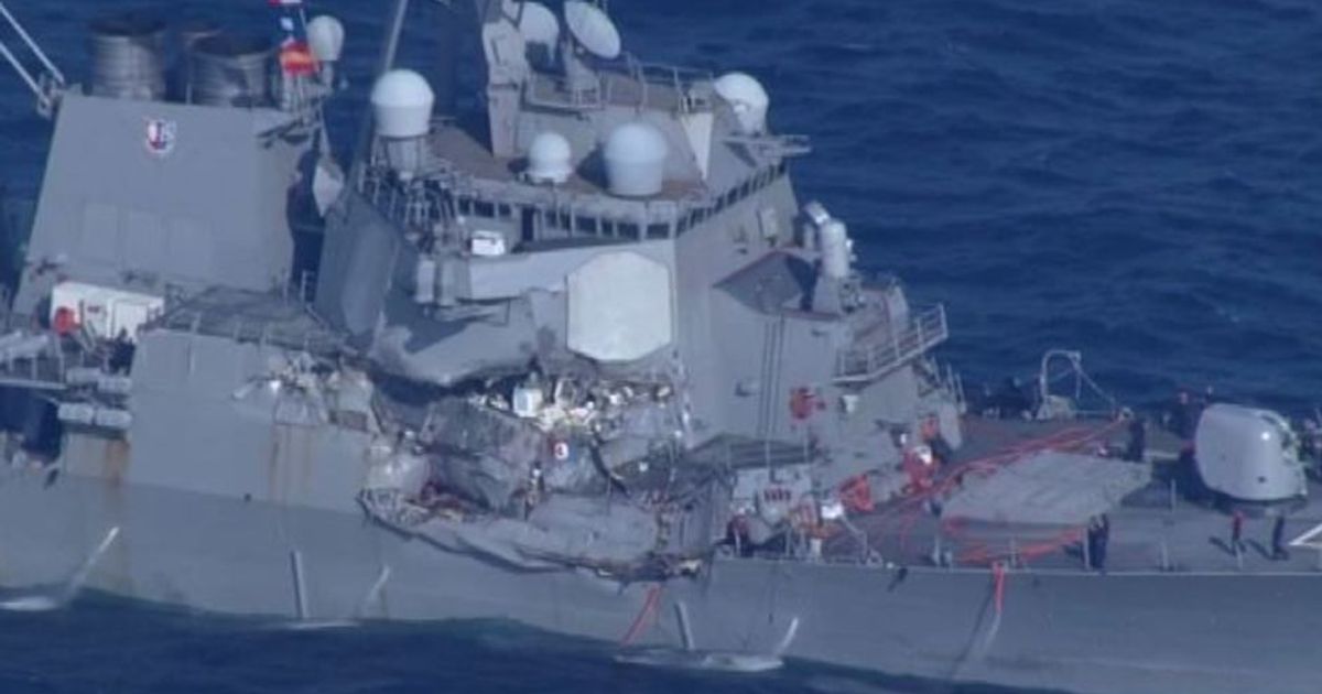 Giappone, collisione nave da guerra Usa e mercantile filippino