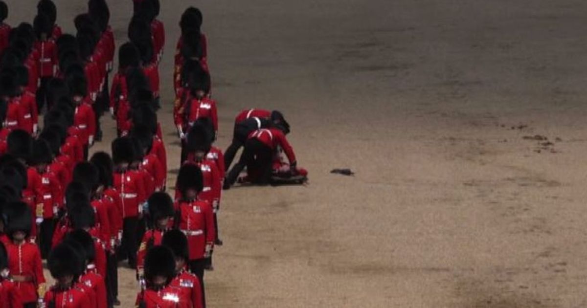 Trooping the Colour, soldato sviene oppresso da caldo e uniforme