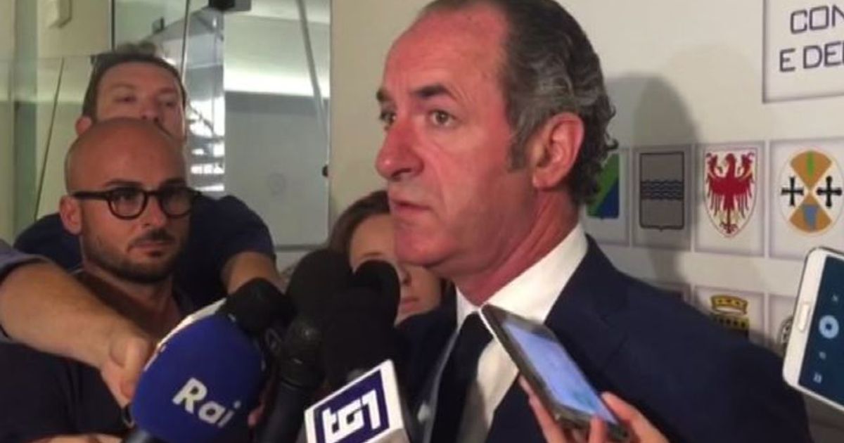 Zaia: Veneto non è contro i vaccini ma confermiamo il ricorso