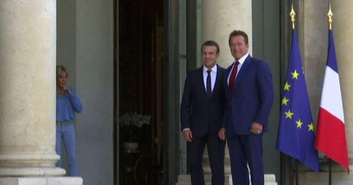Clima, Macron riceve Schwarzenegger all’Eliseo