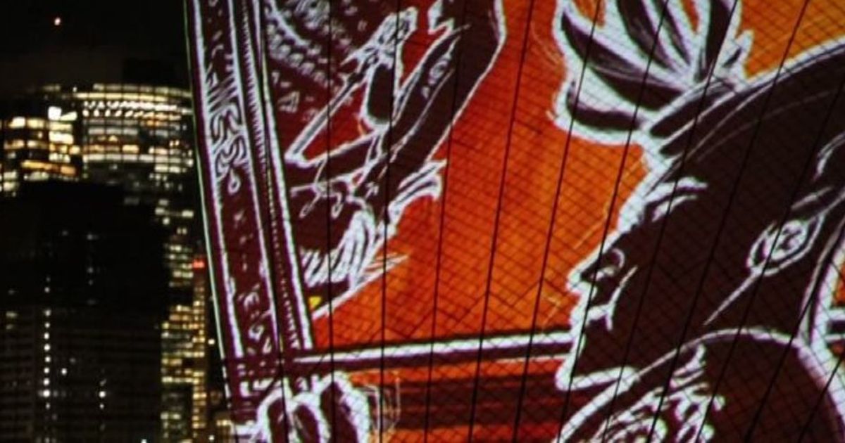 Giochi di luce all’Opera house di Sydney: omaggio agli aborigeni