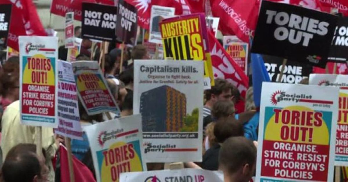 Gb, manifestazione a Londra contro l’austerity e il governo