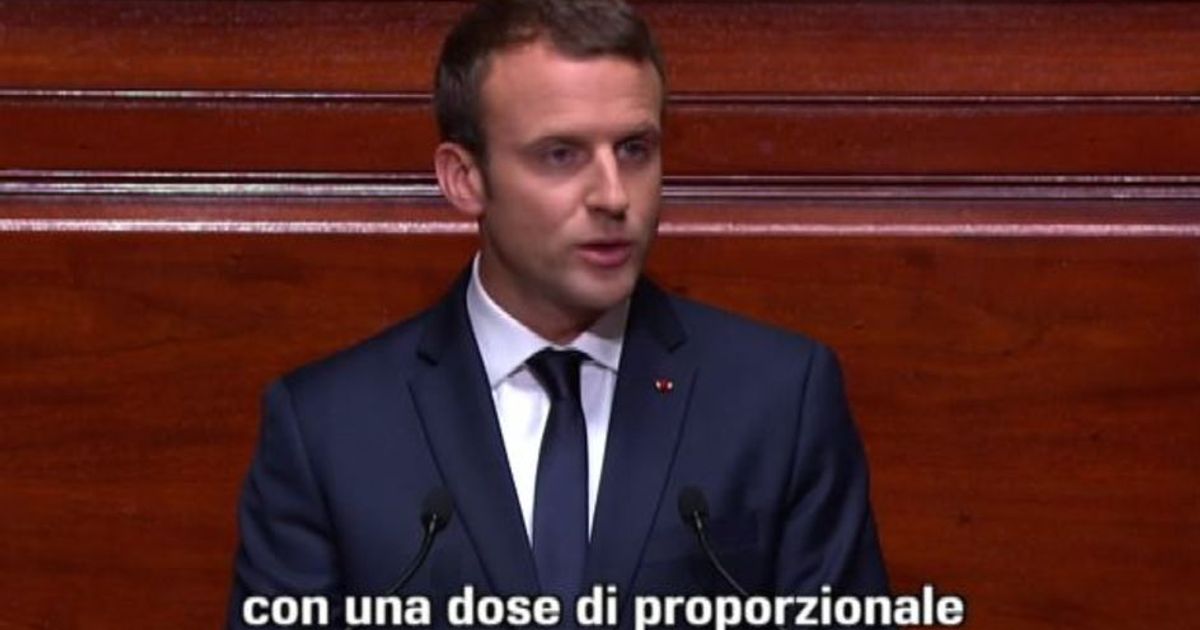 Macron propone di ridurre di un terzo il numero dei parlamentari