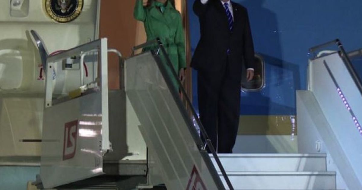 Varsavia, Donald Trump arrivato in Europa per il G20 di Amburgo