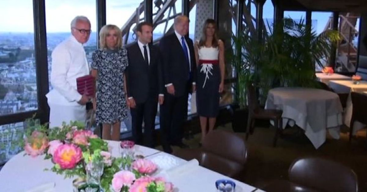 La cena sulla Tour Eiffel di Trump e Macron