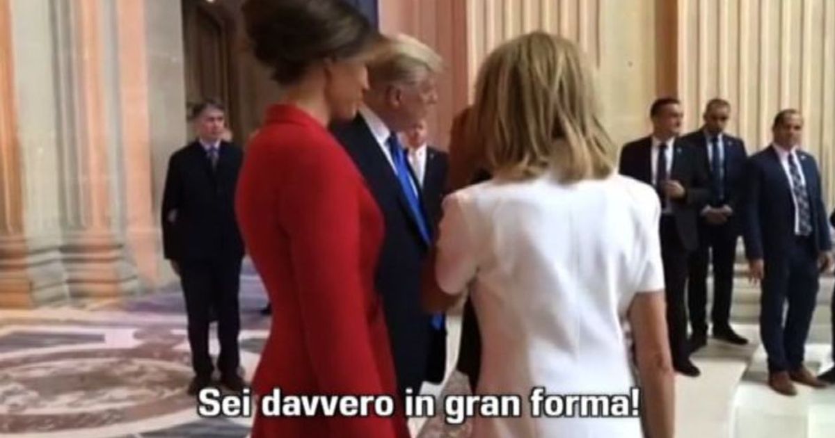 Francia, la gaffe di Trump con Brigitte: sei in gran forma