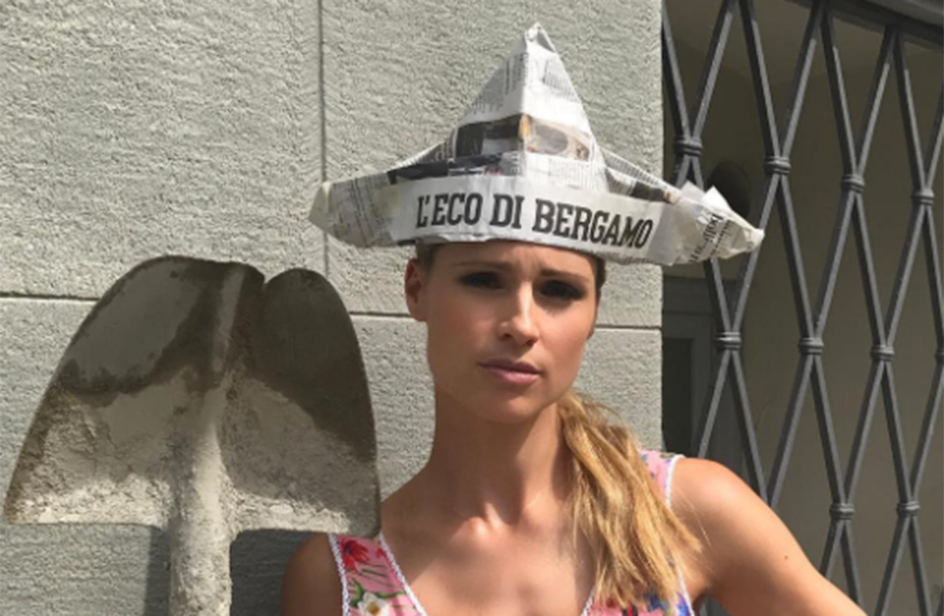 Michelle Hunziker, lavora dentro casa in versione muratore bergamasco…