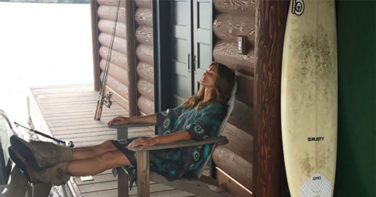 La famiglia di Cindy Crawford è in vacanza/relax sul lago in Canada