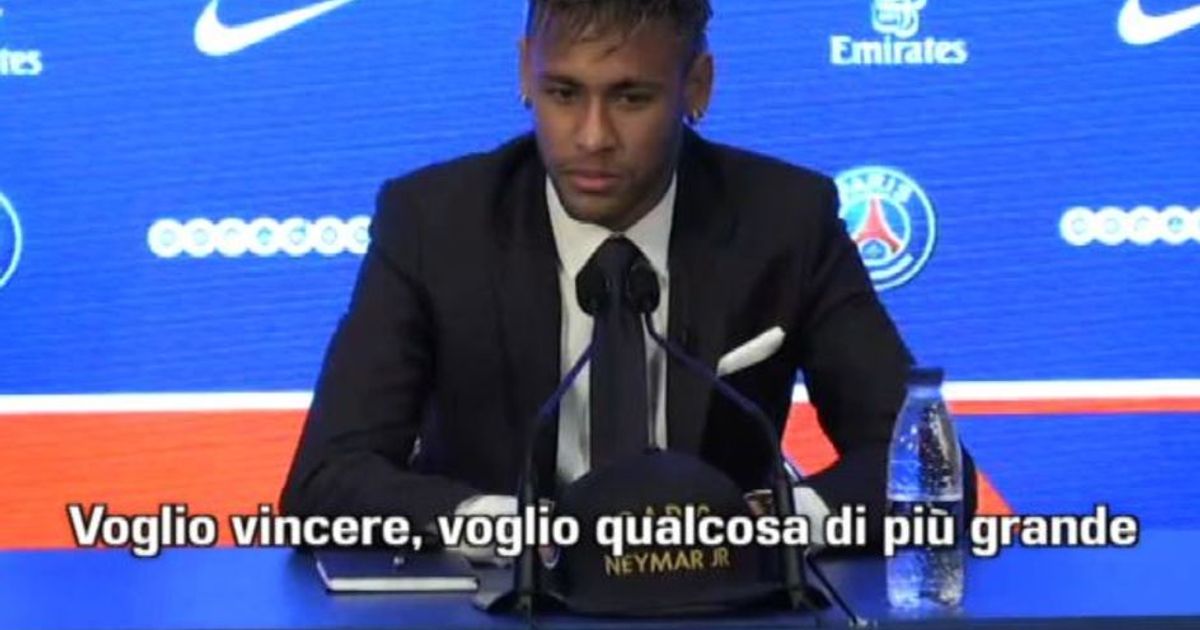 Neymar in conferenza stampa a Parigi: cercavo sfida più grande