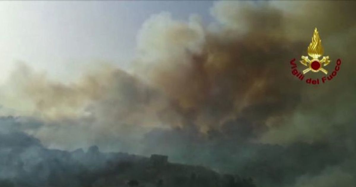 Gli incendi vicino Roma dall’alto, il video dei Vigili del Fuoco