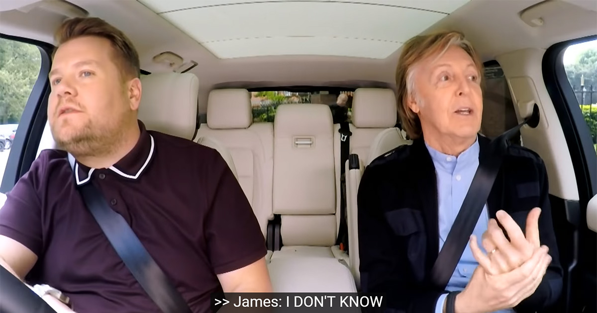 Perché il Carpool Karaoke con Paul McCartney è stata l'intervista perfetta