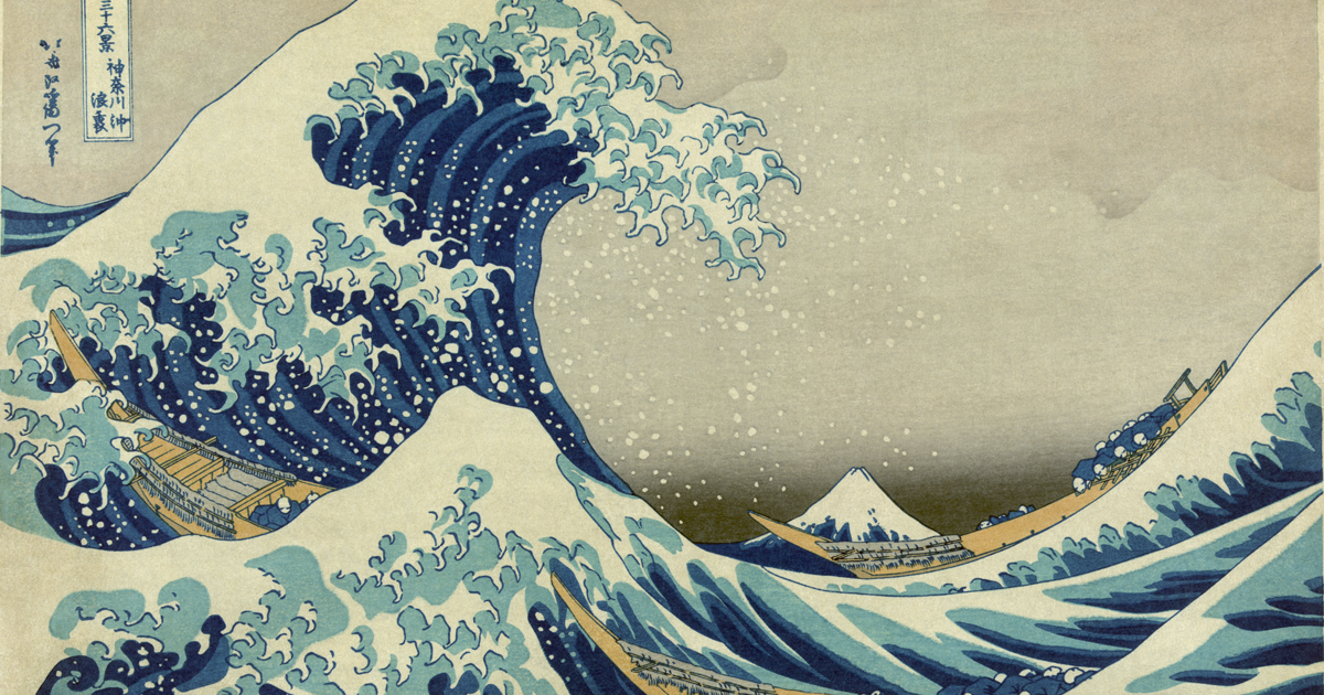 La grande onda di Kanagawa diventa un gigantesco murales sulle facciate dei palazzi di Mosca