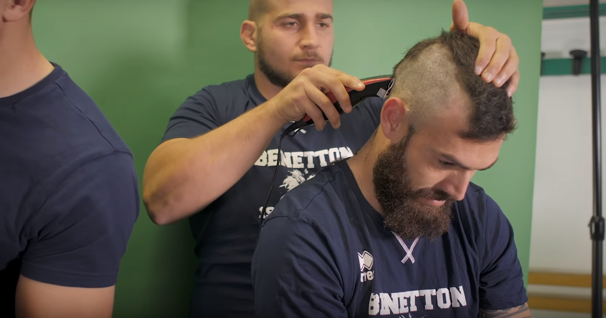 Rugby Treviso: Nasi Manu deve incominciare la chemio, i suoi compagni si rasano come lui