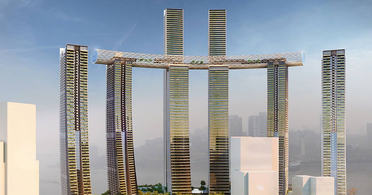 Cina: il grattacielo orizzontale più alto del mondo è uno spettacolo