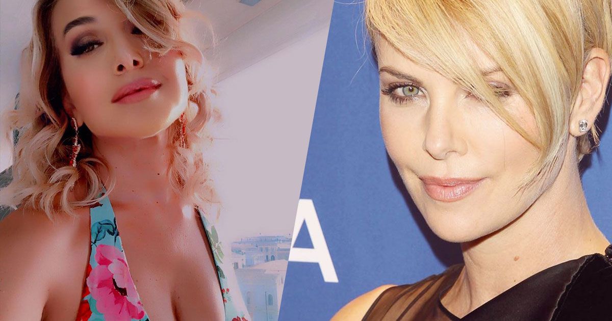Barbara d’Urso pubblica una foto con una giovanissima Charlize Theron: ecco com’era