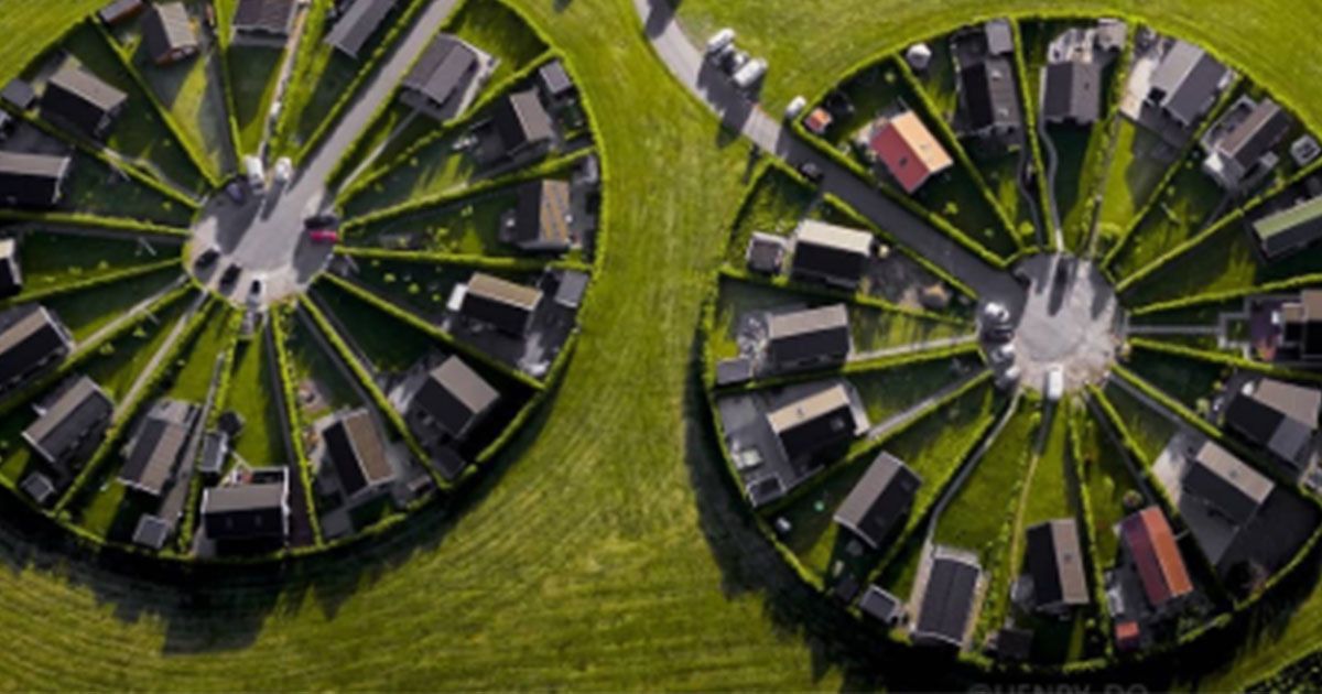 La spettacolare ‘Città Giardino’ in Danimarca fatta solo da cerchi