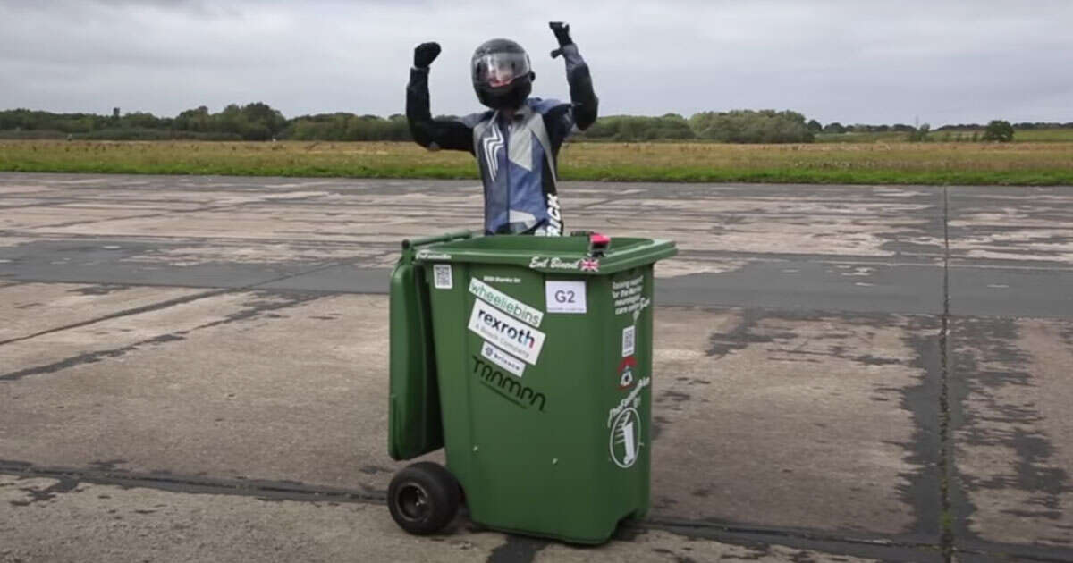Questo ragazzo ha costruito un bidone dellimmondizia a motore
