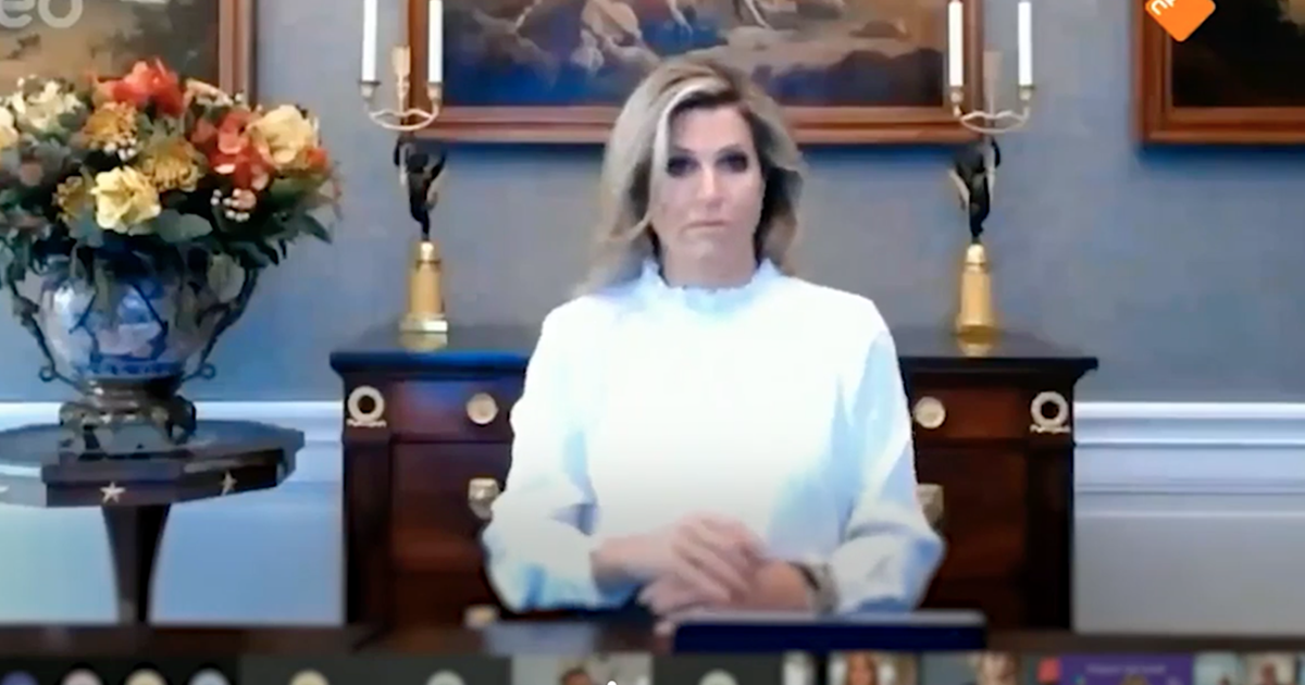 Momento di imbarazzo in diretta Zoom per la Regina Máxima, ne esce così…