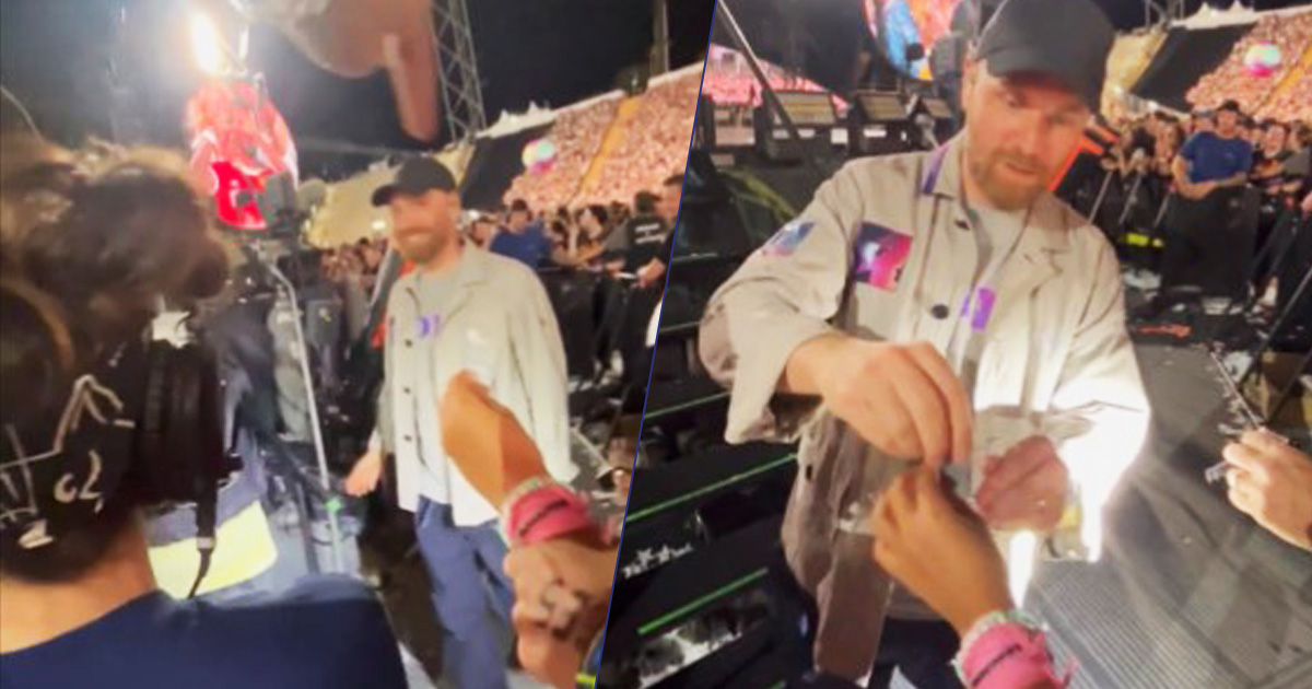 Coldplay, la bellissima reazione del chitarrista al regalo di una piccola fan: il video