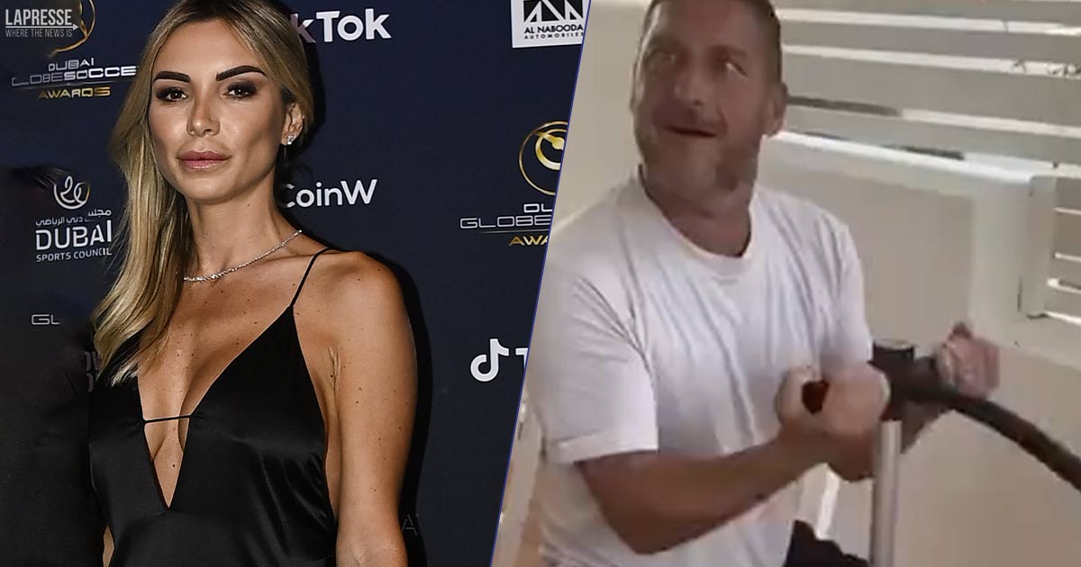 “Ha perso la testa”: Francesco Totti gonfia il materassino (e mostra i muscoli) per Noemi Bocchi