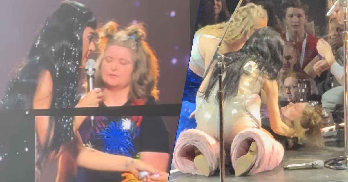 Una fan sale sul palco, guarda Katy Perry e sviene: il video virale dal Lifetimes Tour