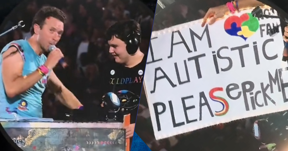 Chris Martin ferma lo show dei Coldplay e chiama sul palco un fan autistico: i video sono speciali
