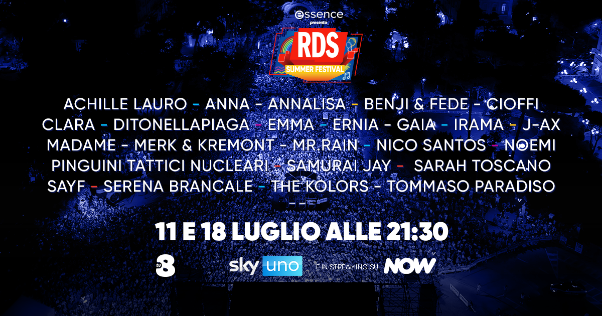 RDS Summer Festival 2026: cantanti, conduttori, quando va in onda e come vederlo in tv e streaming