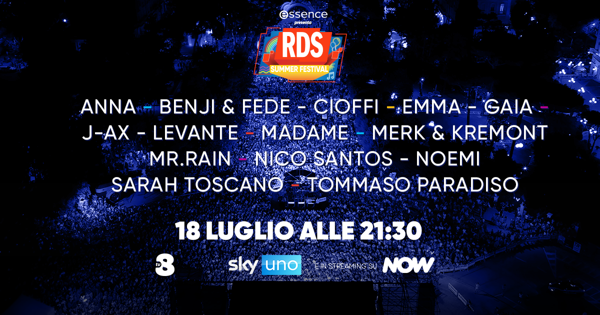 RDS Summer Festival 2026: cantanti, conduttori, quando va in onda e come vederlo in tv e streaming RDS Summer Festival 2026: cantanti, conduttori, quando va in onda e come vederlo in tv e streaming